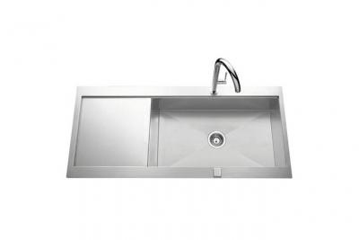 CUISISSIMO Vier inox lisse rikas 1 tr&egrave;s grand bac 1 &eacute;gouttoir - inox