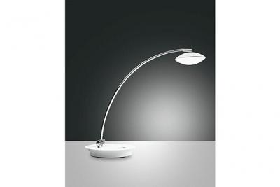 FABAS LUCE  Hale Lampe de Table LED Int&eacute;gr&eacute;e Verre Blanc