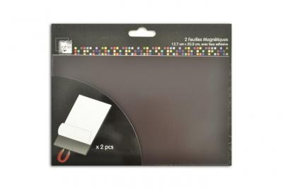TOGA  QC39 Feuille Aimant&eacute; Adh&eacute;sif Plastique Noir 13 x 20 x 0,1 cm