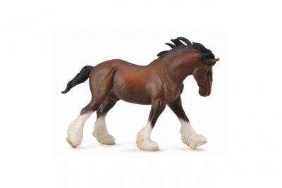 FIGURINES COLLECTA Figurine Cheval : Etalon Clydesdale baie 