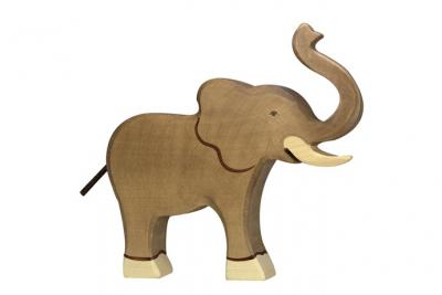 HOLZTIGER Figurine en bois El&eacute;phant  