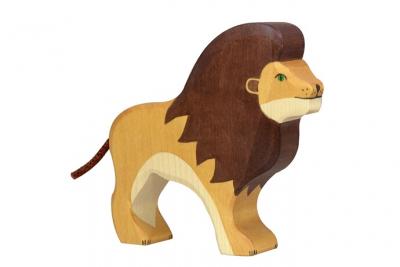 HOLZTIGER Figurine en bois Lion  