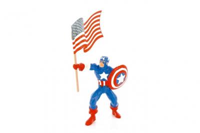 MARVEL SELECT Marvel Captain America & Flag - Figurine 10 Cm