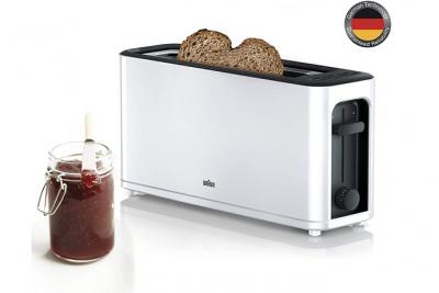 BRAUN Grille Pain Avec 1 Fente Blanc Noir
