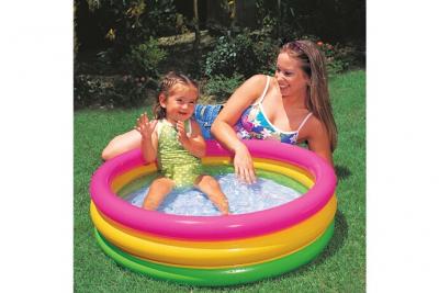 Intex - jeu de plein air - pataugeoire sunst glow 3 boudins 91X23 cm