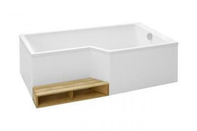 Pack baignoire bain douche 150 x 80 JACOB DELAFON Neo version droite + pare bain chrom&eacute;