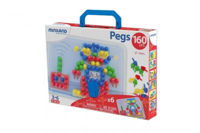 MINILAND Jeu de mosa&iuml;ques : Pegs (160 pi&egrave;ces)  Educational