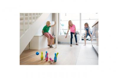 BS TOYS  Skittles Junior Wooden Bowling Game For Kids Ages 3 & Up