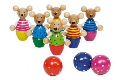GOKI  - 2041467 - Jeu De Connaissance - Jeux De Quilles En Bois Des Souris