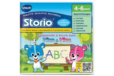 VTECH  - Jeu &Eacute;ducatif Storio -  J'Apprends A Ecrire avec Nino et Nina