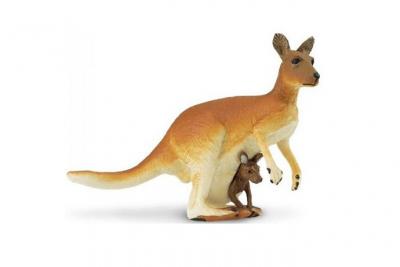 SAFARI LTD  Kangaroo With Baby Figure Beige,Marron From 3 Years 
