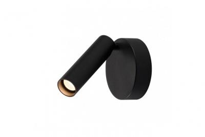 SLV KARPO, 1 spot, LED, applique plafonnier rond, noir, 7,5W, 3000K