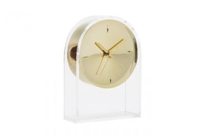 Kartell - Horloge de table Air du Temps, transparent / or