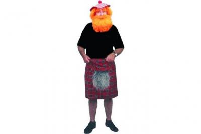 GENERIQUE Smiffys Kilt, tartan rouge, avec bourse