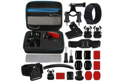 YONIS Kit d'Accessoires GoPro 24 en 1 Cam&eacute;ra Sport Fixation V&eacute;lo Moto Poignet -