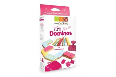 SCRAPCOOKING Kit emporte piece  dominos pour biscuits et p&acirc;te &agrave; sucre