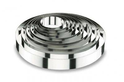 LACOR Cercle &agrave; tarte rond en inox  18/10 - 10X6 cm