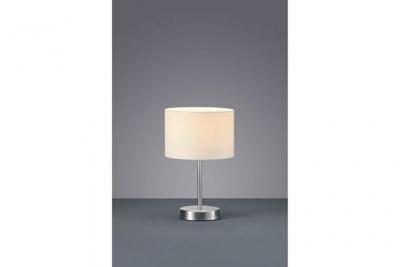 TRIO LIGHTING Lampe de table h&ocirc;tel m&eacute;tal blanc abat-jour &oslash;20 cm 