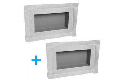 U TILE Lot de 2 niches &agrave; carreler &eacute;tanches - formats int&eacute;rieurs 40 x 20 cm - 9 cm de profondeur