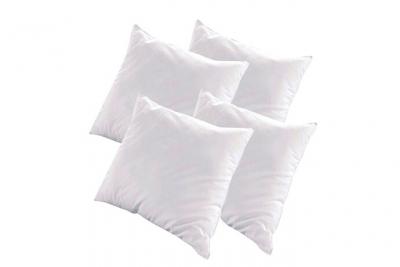 OLYMPE Lot de 4 oreillers 65x65 Duvet & Plumes Mi-fermes