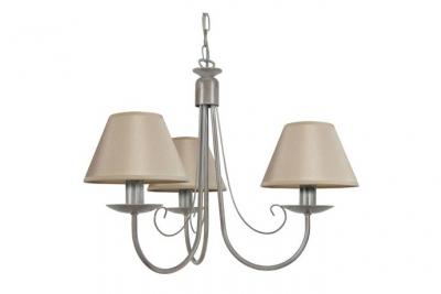 COTE D IVOIRE C&Ocirc;TE D'IVOIRE A - Lustre multi bras m&eacute;tal taupe blanc