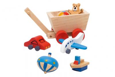 GOKI  Bois Accessoires Dollhouse Maternelles 7 pi&egrave;ces