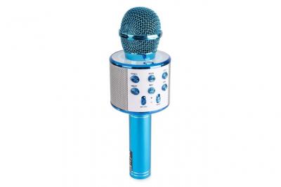 GENERIQUE Max KM01 Micro karaok&eacute; avec haut-parleurs int&eacute;gr&eacute;s BT/MP3 Bleu - Microphones vocaux