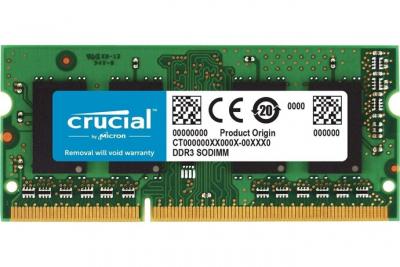 CRUCIAL  CT51264BF160B 4Go (DDR3L, 1600 MT/s, PC3L-12800, SODIMM, 204-Pin) M&eacute;moire