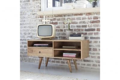 BERAH GETAH Meuble tv en bois de mindy - largeur 110 cm - 1 tiroir - oslo