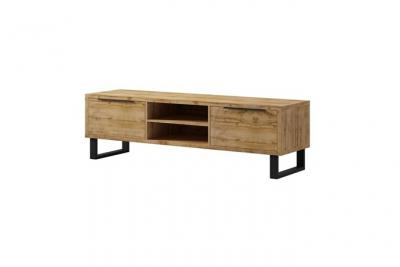 PRICE FACTORY Meuble tv xl 180cm collection milo. Coloris ch&ecirc;ne. Style design.
