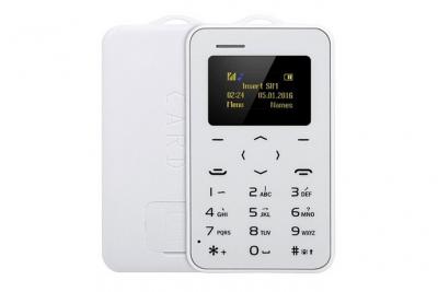 YONIS Mini T&eacute;l&eacute;phone Mobile Ecran Couleur 0.96' Calculette 28G Alarme Blanc 