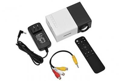 VENDOS85 Mini vid&eacute;oprojecteur de cin&eacute;ma maison avec hd 1080p hdmi / tf blanc noir