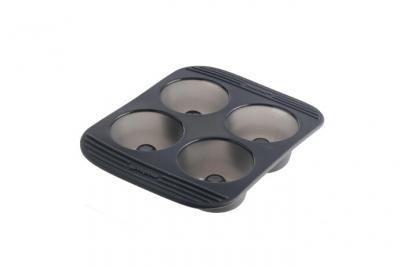 MASTRAD Moule pour 4 babas en silicone -  - Gris - Silicone