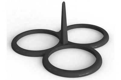 GENERIQUE Patisse 19232 moule &agrave; 3 blinis platine noir 10 cm