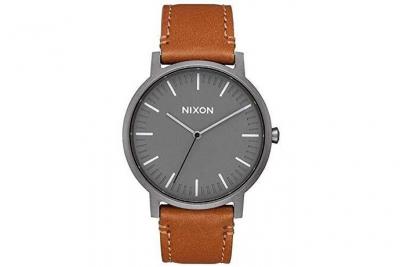NIXON Montre Femme, Homme Porter leather Gris A10582494-00 Gris 