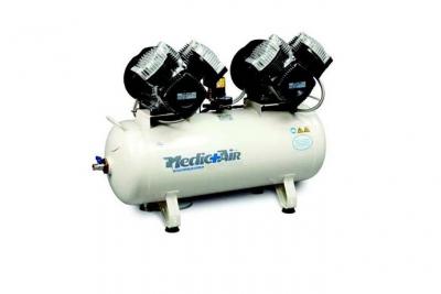 NUAIR Compresseur insonoris&eacute; pour dentiste et laboratoires 2x3CV 2x2,2kW 400V 90L 420L/min Dr.So