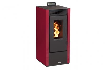 OPTIMO Po&ecirc;le &agrave; granul&eacute;s carr&eacute; &eacute;tanche ustica bordeaux 11kW - 