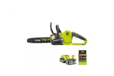 RYOBI Pack  Tron&ccedil;onneuse 18V One+ OCS1830 - 1 batterie 5.0Ah - 1 chargeur 2.0Ah RC18120-150 - chaine 30cm RAC227