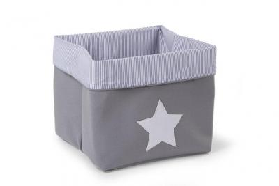 CHILDHOME  Panier de rangement rayures gris 32x32x29 cm