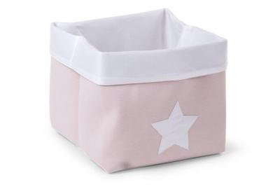 CHILDHOME Childwood Panier Pliable Soft Pink White 32x32x29