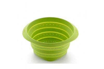 LEKUE L&eacute;ku&eacute; Passoire Pliable Silicone Platine- 23 cm Vert Tools