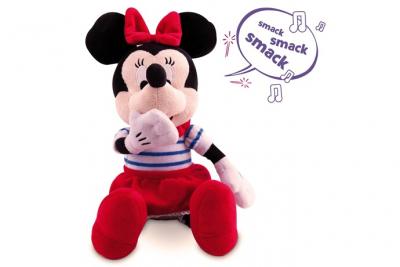 DISNEY Peluche interactive Mickey & Friends Minnie Kiss Kiss 25 cm
