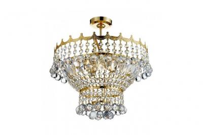 SEARCHLIGHT Lustre &laquo; Versaille &raquo; Finition or / Cristal