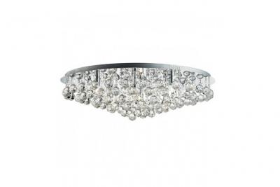SEARCHLIGHT Plafonnier 8 ampoules hanna hauteur 24 cm, en chrome et cristal