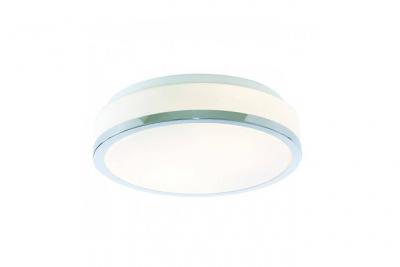 SEARCHLIGHT Plafonnier discs verre opal chrome 2 ampoules 9,5cm