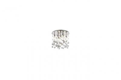 IDEALLUX Plafonnier Chrome en cristal MOONLIGHT 8 ampoules