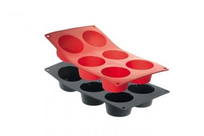 DE BUYER  -1962.01 -moulflex noir - plaque 6 muffins