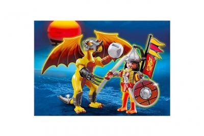Playmobil 5462 Dragon de pierre avec guerrier 