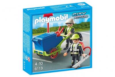 Playmobil City Action 6113 Equipe d'entretien de voirie