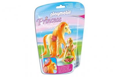 PLAYMOBIL 6168 - Princess - Princesse Mimosa avec cheval &agrave; coiffer